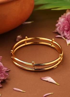 Classic Plain Gold Bangles 3