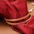 Set of 2 Gold-Plated Bangles with American Stone Studding
