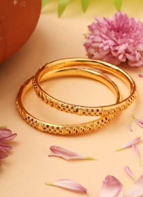 Gold-plated self-design bangles 3