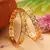 Set of 2 Gold-Plated Bangles with Self Heart Shape Design
