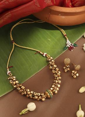 Ghungroo Necklace Set with Ball Pendant 1