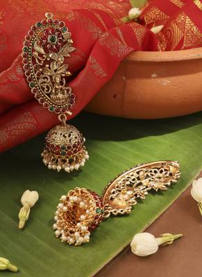 Gold-Plated Temple Style Ear Cuff 2