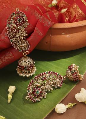 Gold-Plated Temple Style Ear Cuff 3