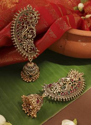 Gold-Plated Temple Style Ear Cuff 1