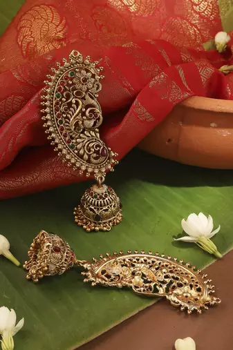 Gold-Plated Temple Style Ear Cuff