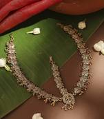 Gold-Plated Temple Style Floral Design Mata Patti