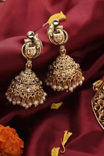 Gold-Plated Statement Choker Set with Lakshmi Motif and Intricate Designs