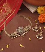 Choker Set with Peacock Motif