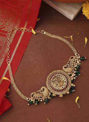 Choker Set with Round Peacock Motif 3