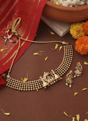 Gold-Plated Choker Necklace 1