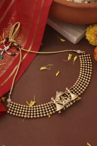 Gold-Plated Choker Necklace