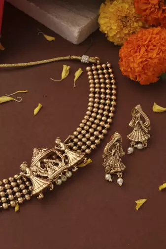 Gold-Plated Choker Necklace