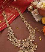 Long Statement Temple Jewellery  Necklace with Kari Motif