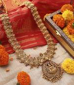 Antique Gold-Plated Lakshmi Temple Necklace Set