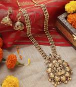 Antique Goddess Lakshmi Temple Necklace Set