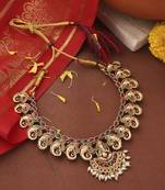 Gold-Plated Ganpati Motif Choker Necklace Set