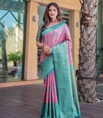 Dharmavaram silk in full zari base with rich pallu and brocade blouse