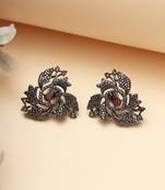 Purple color black antique earrings