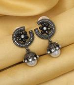 Black color black antique earrings