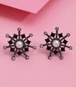 Black color black antique earrings
