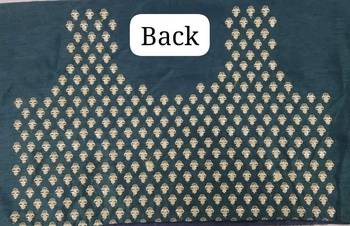 Light Green Solid Silk Blend Embroidered  Border Saree 5