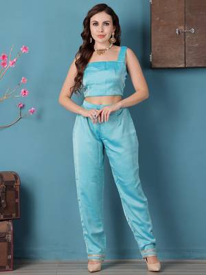 Ethnovog ready to wear sea green rangoli indowestern set with jacket 3