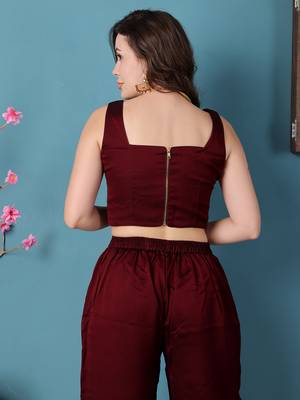 Ethnovog ready to wear wine rangoli indowestern set with jacket 4