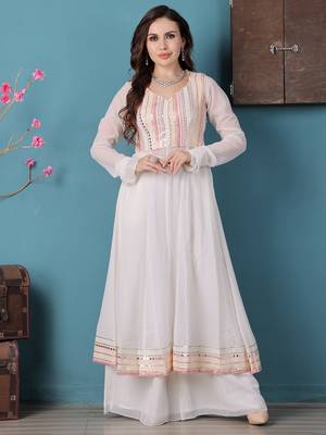 Ethnovog ready to wear off white georgette embroidered anrakali suit 3