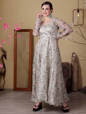 Ethnovog ready to wear sea green jimmy choo printed anarkali suit 3