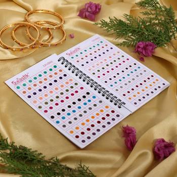 Assorted color plain bindi book for women & girls- total pieces- 576 1