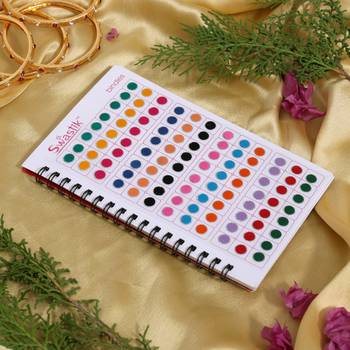 Assorted color silver zari border bindi book for women & girls- total pieces- 576 1