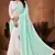 Half N Half Georgette Saree In Sky Blue With Matching Blouse Piece
