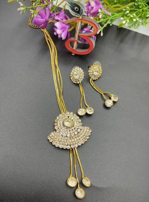 White Semi Circli Necklacer Set 2