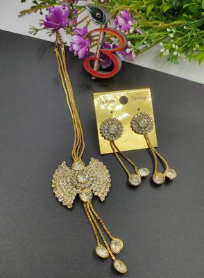 White Chain Pandent Necklacer Set 2