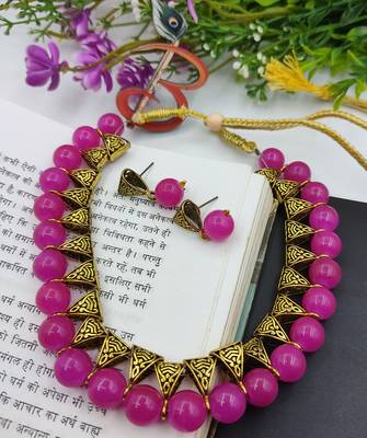 Pink Loop Necklacer Set 1