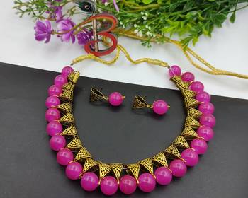 Pink Loop Necklacer Set 2