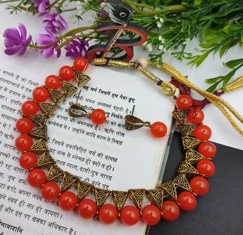 Orange Loop Necklacer Set 2