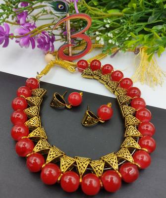 Red Loop Necklacer Set 1