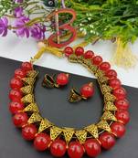 Red Loop Necklacer Set