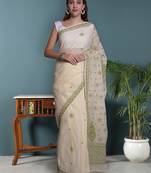Lemon kota lucknowi saree