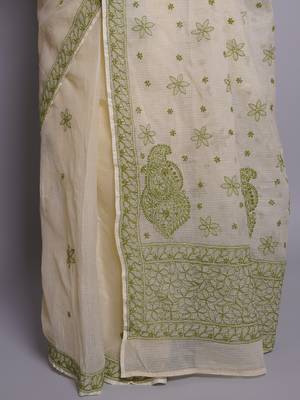 Lemon kota lucknowi saree 3