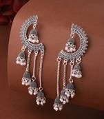 Women's silver-plated drop earrings