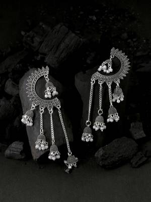 Women's silver-plated drop earrings 2