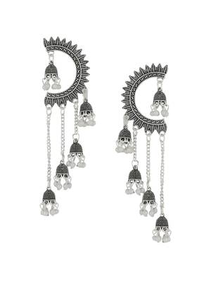 Women's silver-plated drop earrings 3