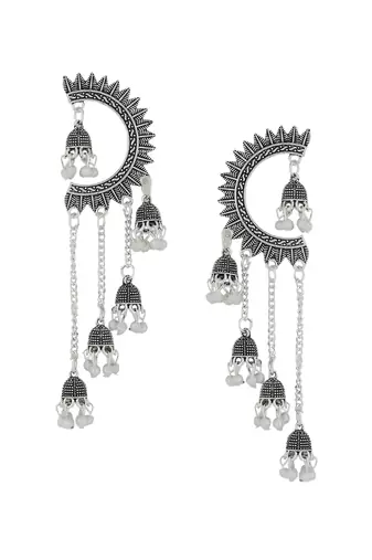 Women's silver-plated drop earrings