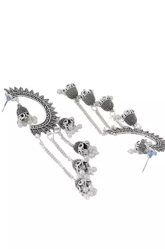 Women's silver-plated drop earrings