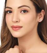 Women cz studded studs earrings