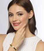 Unisex gold-plated kada bracelet