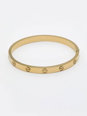 Unisex gold-plated kada bracelet 3