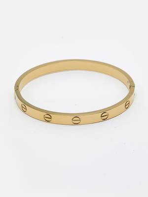 Unisex gold-plated kada bracelet 4